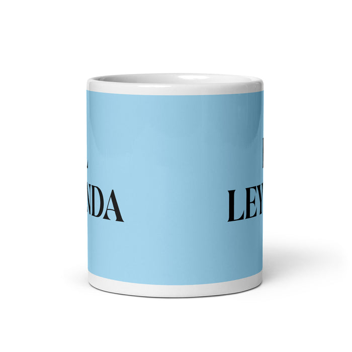 El Leyenda The Legend Funny Home Office Work Coffee Mug Mexican Spanish Pride Gift White Glossy Cup Sky Blue Card Mug