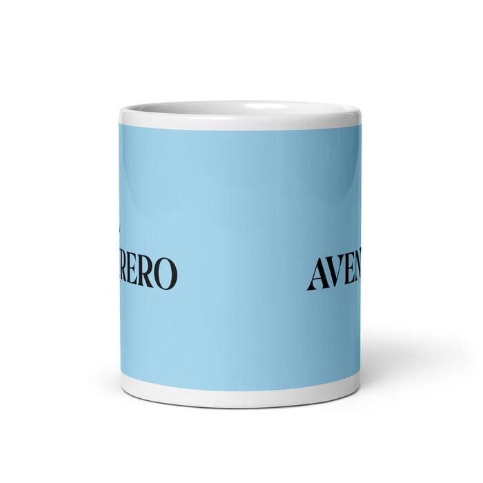 El Aventurero The Adventurer Funny Home Office Work Coffee Mug Mexican Spanish Pride Gift White Glossy Cup Sky Blue Card Mug