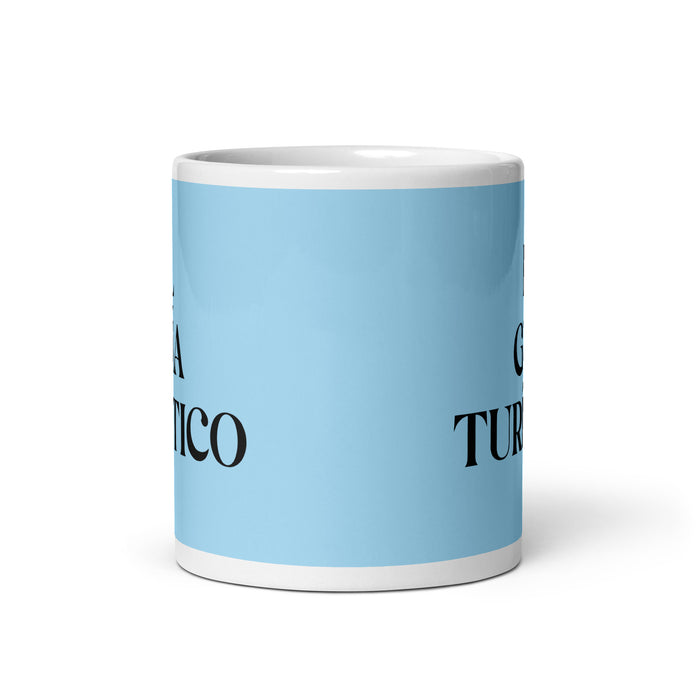 El Guía Turístico The Tour Guide Funny Home Office Work Coffee Mug Mexican Spanish Pride Gift White Glossy Cup Sky Blue Card Mug