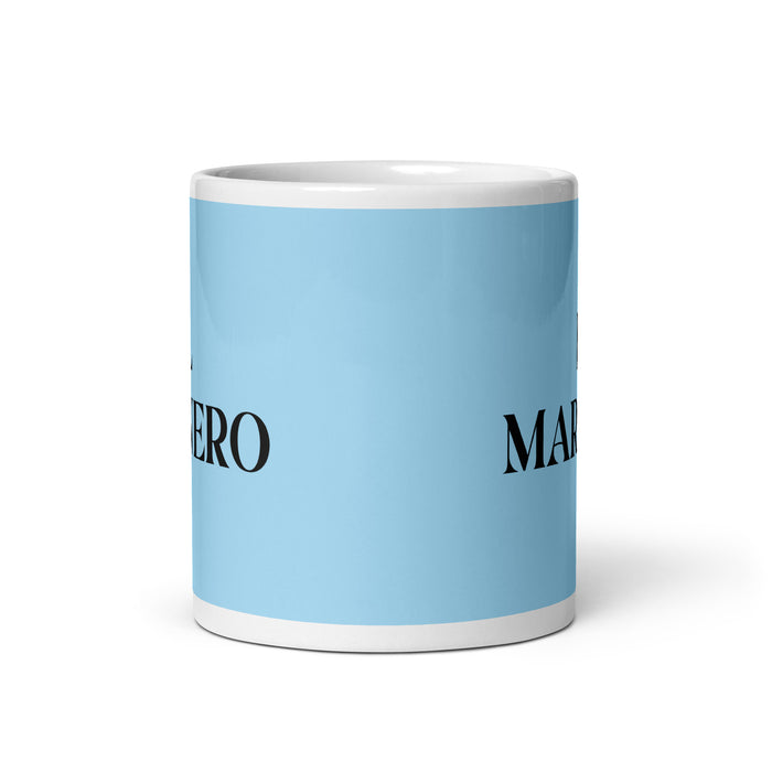 El Marinero The Sailor Funny Home Office Work Coffee Mug Mexican Spanish Pride Gift White Glossy Cup Sky Blue Card Mug