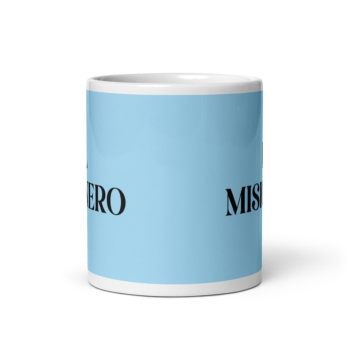 El Misionero The Missionary Funny Home Office Work Coffee Mug Mexican Spanish Pride Gift White Glossy Cup Sky Blue Card Mug