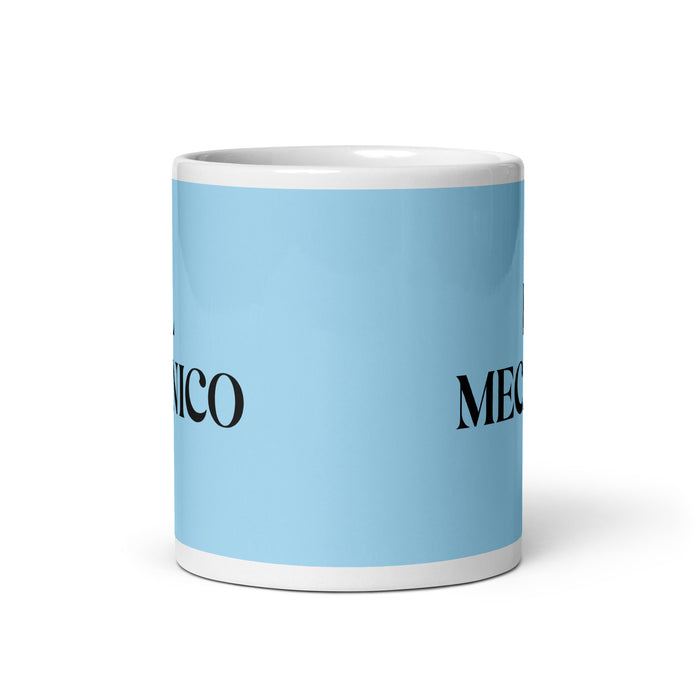 El Mecánico The Mechanic Funny Home Office Work Coffee Mug Mexican Spanish Pride Gift White Glossy Cup Sky Blue Card Mug