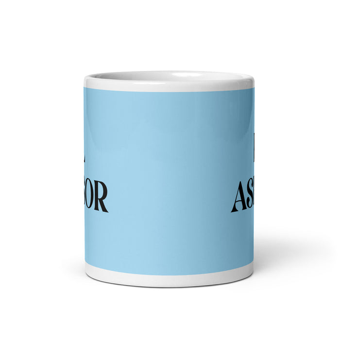 El Asesor The Advisor Funny Home Office Work Coffee Mug Mexican Spanish Pride Gift White Glossy Cup Sky Blue Card Mug