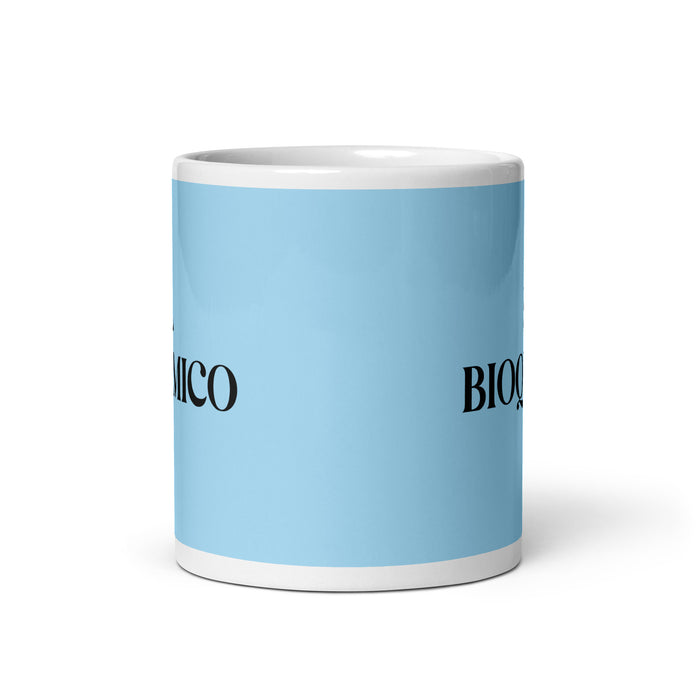 El Bioquímico The Biochemist Funny Home Office Work Coffee Mug Mexican Spanish Pride Gift White Glossy Cup Sky Blue Card Mug