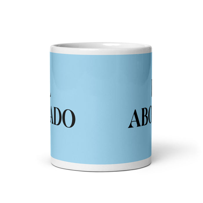 El Abogado The Lawyer Funny Home Office Work Coffee Mug Mexican Spanish Pride Gift White Glossy Cup Sky Blue Card Mug