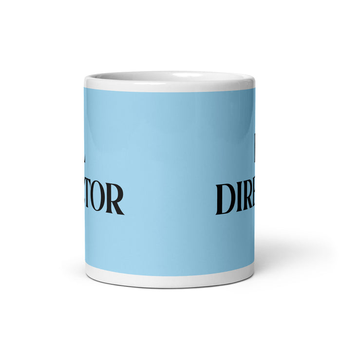 El Director The Director Funny Home Office Work Coffee Mug Mexican Spanish Pride Gift White Glossy Cup Sky Blue Card Mug