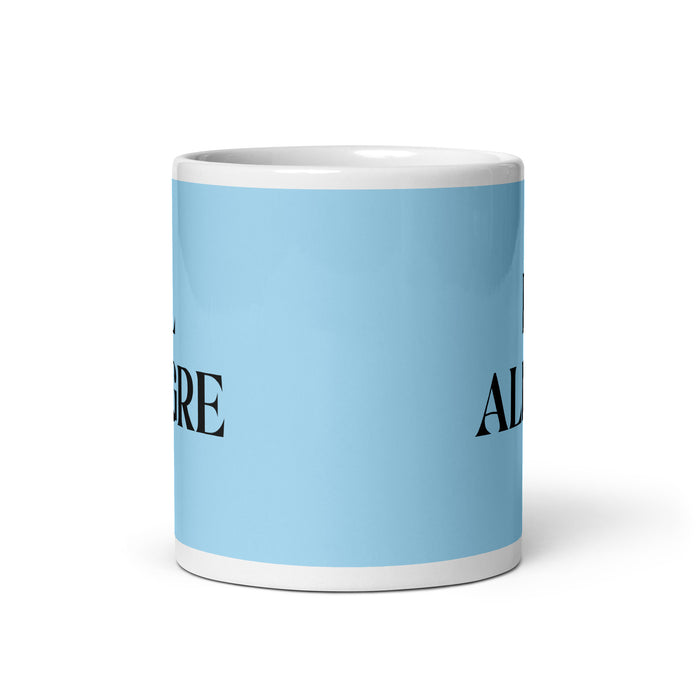 El Alegre The Cheerful One Funny Home Office Work Coffee Mug Mexican Spanish Pride Gift White Glossy Cup Sky Blue Card Mug