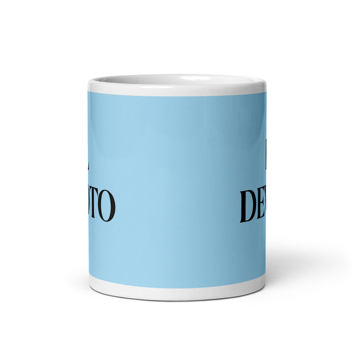 El Devoto The Devoted One Funny Home Office Work Coffee Mug Mexican Spanish Pride Gift White Glossy Cup Sky Blue Card Mug