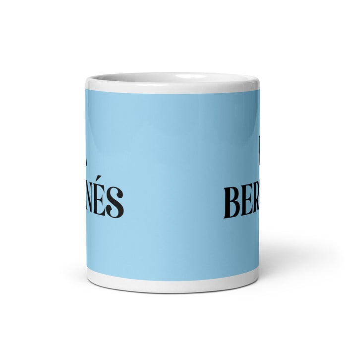 El Berlinés The Berliner Funny Home Office Work Coffee Mug Mexican Spanish Pride Gift White Glossy Cup Sky Blue Card Mug