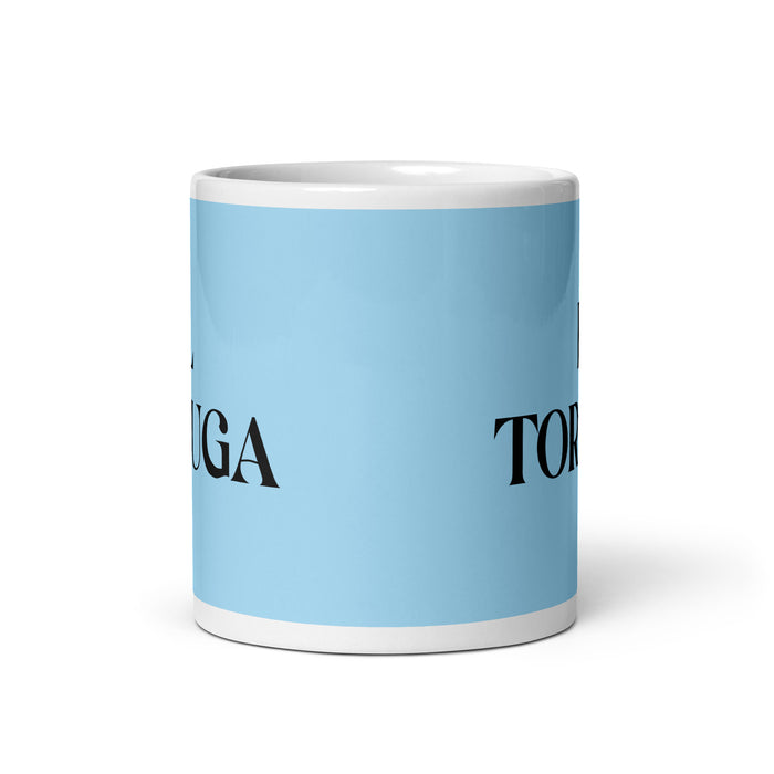 El Tortuga The Turtle Funny Home Office Work Coffee Mug Mexican Spanish Pride Gift White Glossy Cup Sky Blue Card Mug