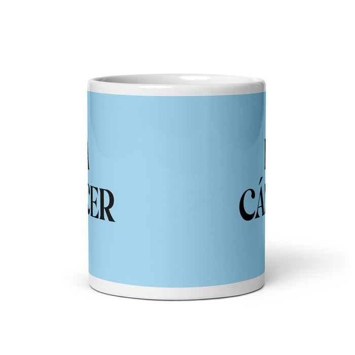 La Cáncer The Cancer Funny Home Office Work Coffee Mug Mexican Spanish Pride Gift White Glossy Cup Sky Blue Card Mug