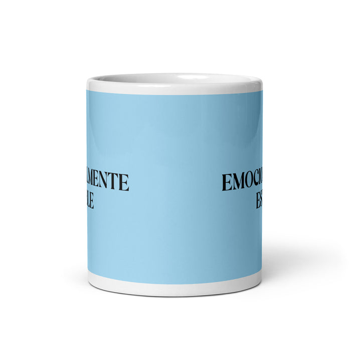 El Emocionalmente Estable The Emotionally Stable Funny Home Office Work Coffee Mug Mexican Spanish Pride Gift White Glossy Cup Sky Blue Card Mug