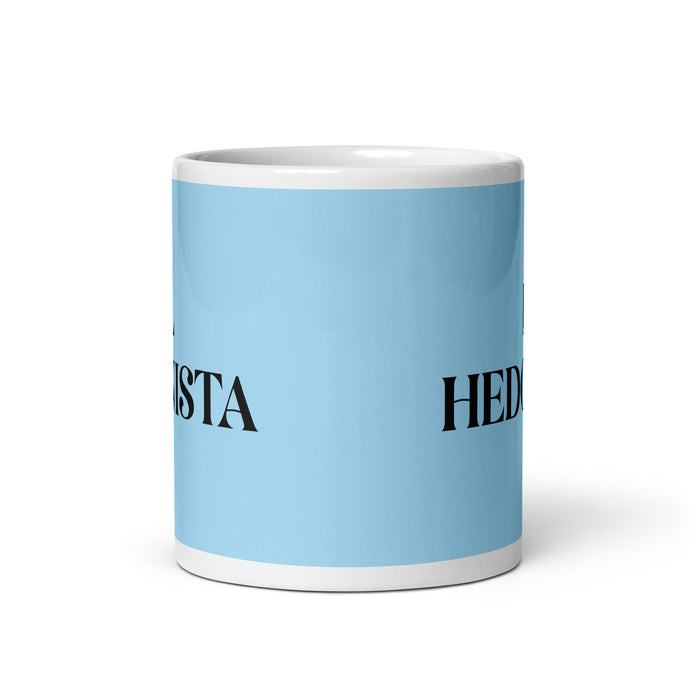 El Hedonista The Hedonist Funny Home Office Work Coffee Mug Mexican Spanish Pride Gift White Glossy Cup Sky Blue Card Mug