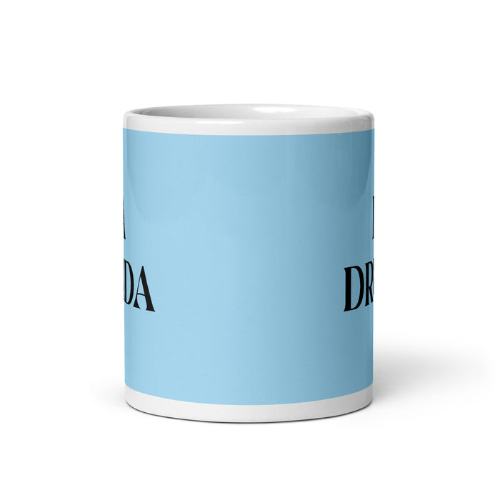 La Druida The Druid Funny Home Office Work Coffee Mug Mexican Spanish Pride Gift White Glossy Cup Sky Blue Card Mug