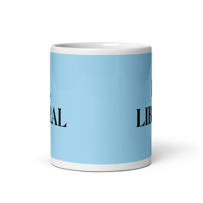 El Liberal The Liberal Funny Home Office Work Coffee Mug Mexican Spanish Pride Gift White Glossy Cup Sky Blue Card Mug