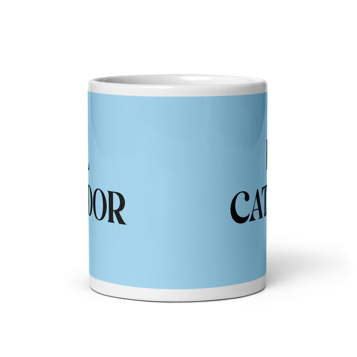 El Catador The Food Taster Funny Home Office Work Coffee Mug Mexican Spanish Pride Gift White Glossy Cup Sky Blue Card Mug