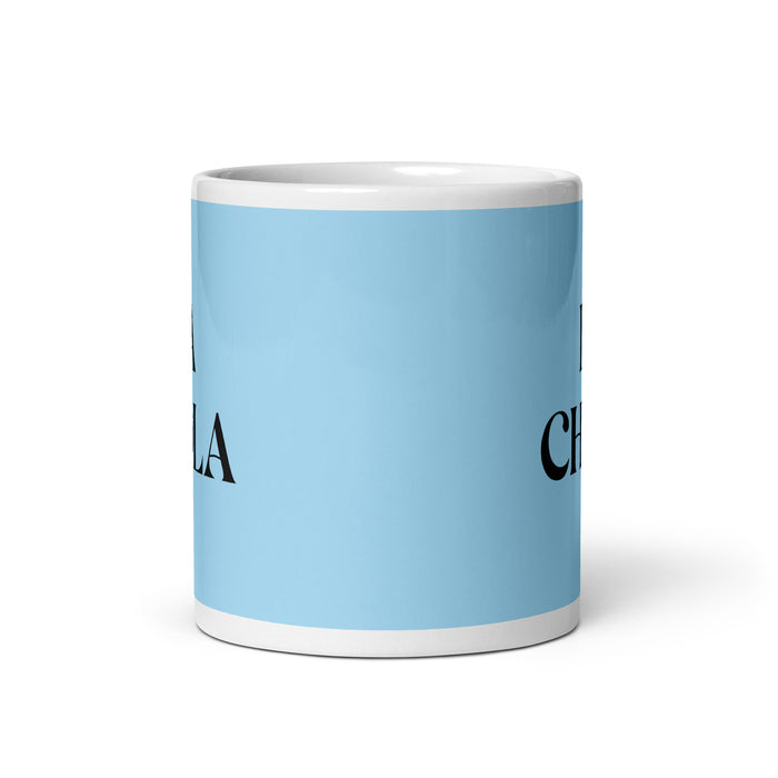 La Chola The Chola/Cholo Funny Home Office Work Coffee Mug Mexican Spanish Pride Gift White Glossy Cup Sky Blue Card Mug