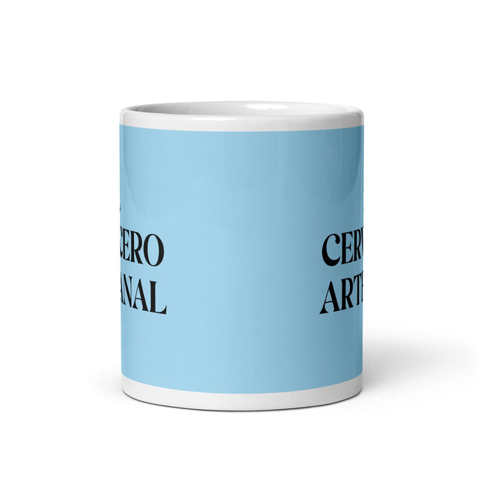 El Cervecero Artesanal The Craft Brewer Funny Home Office Work Coffee Mug Mexican Spanish Pride Gift White Glossy Cup Sky Blue Card Mug