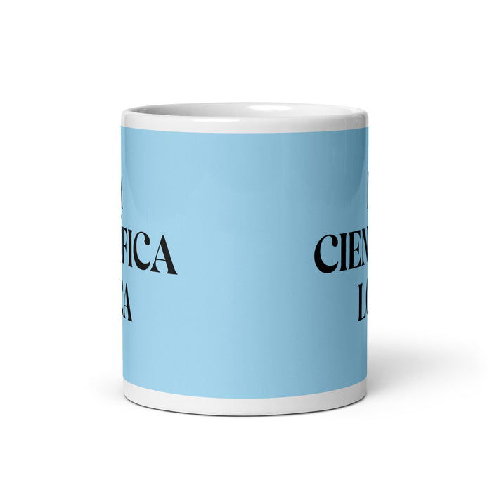 La Científica Loca The Mad Scientist Funny Home Office Work Coffee Mug Mexican Spanish Pride Gift White Glossy Cup Sky Blue Card Mug