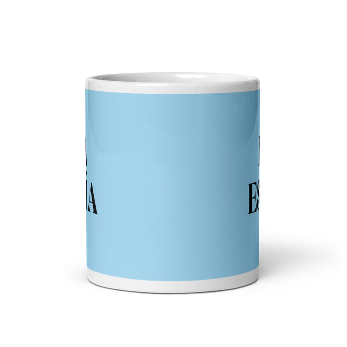 La Espía The Spy Funny Home Office Work Coffee Mug Mexican Spanish Pride Gift White Glossy Cup Sky Blue Card Mug