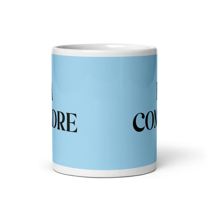 La Comadre The Co-Mother / The Co-Father (Relationship Between Godparents And Parents) Funny Home Office Work Coffee Mug Mexican Spanish Pride Gift White Glossy Cup Sky Blue Card Mug