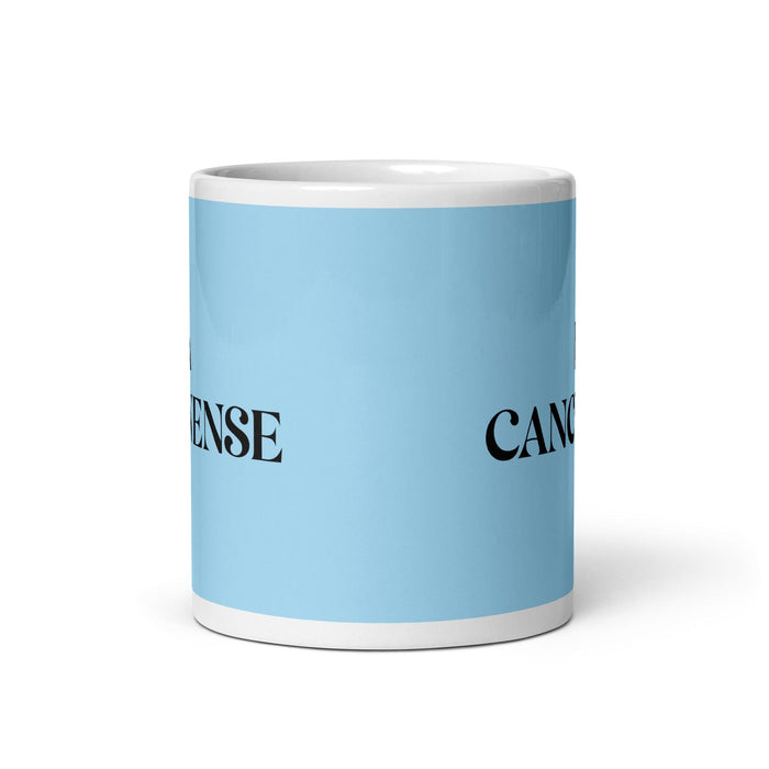 La Cancunense The Cancún Resident Funny Home Office Work Coffee Mug Mexican Spanish Pride Gift White Glossy Cup Sky Blue Card Mug