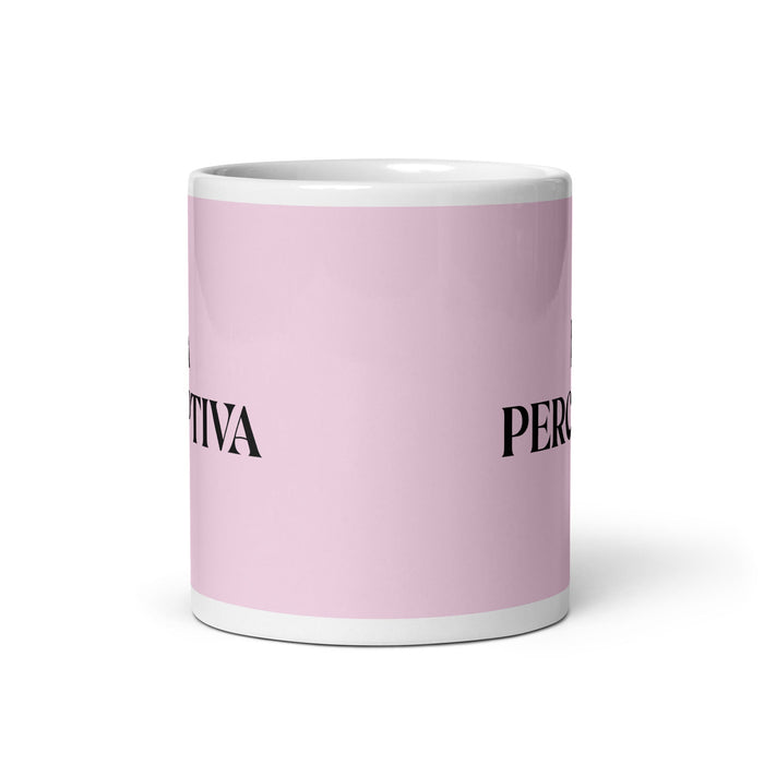 La Perceptiva The Perceptive One Funny Home Office Work Coffee Mug Mexican Spanish Pride Gift White Glossy Cup Light Pink Card Mug