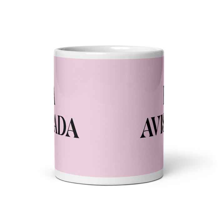 La Avispada The Sharp One Funny Home Office Work Coffee Mug Mexican Spanish Pride Gift White Glossy Cup Light Pink Card Mug