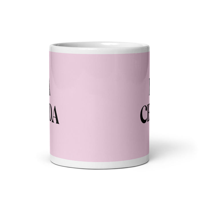 La Cerda The Pig Funny Home Office Work Coffee Mug Mexican Spanish Pride Gift White Glossy Cup Light Pink Card Mug