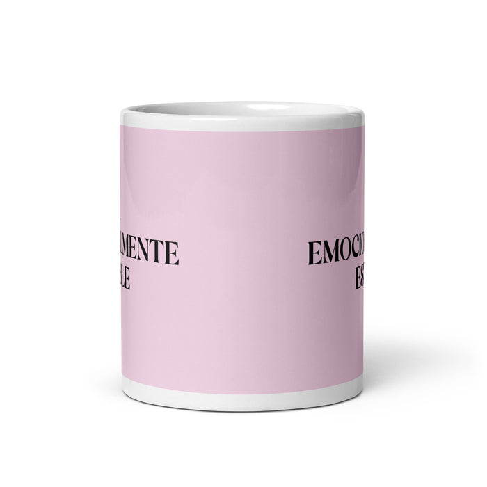 La Emocionalmente Estable The Emotionally Stable Funny Home Office Work Coffee Mug Mexican Spanish Pride Gift White Glossy Cup Light Pink Card Mug