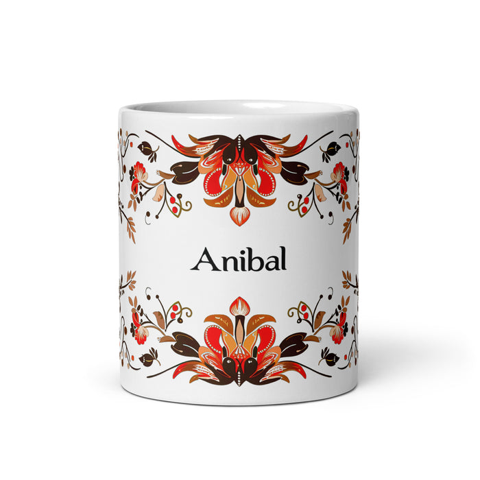 Aníbal Exclusive Name Art Piece Home Office Work Coffee Mug Mexican Spanish Pride Gift Cup One-Of-A-Kind Calligraphy White Glossy Mug | A3