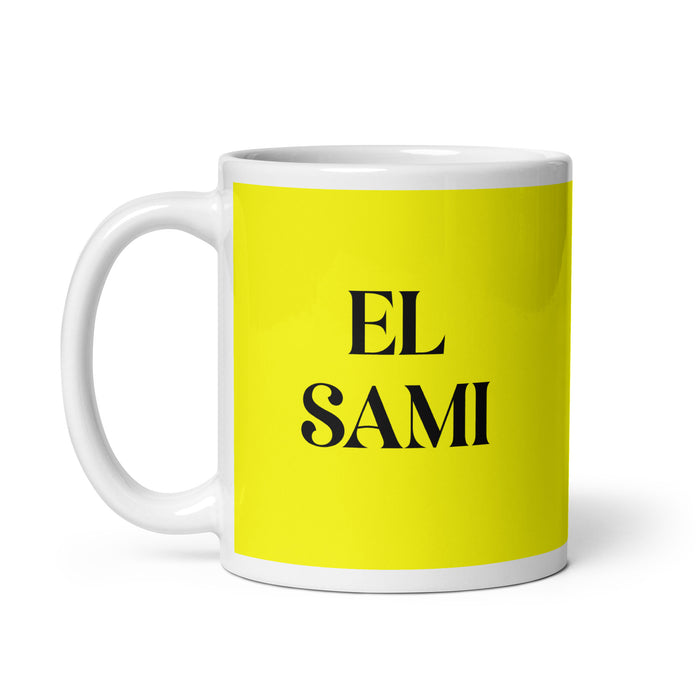 El Sami The Sami Funny Home Office Work Coffee Mug Mexican Spanish Pride Gift White Glossy Cup Yellow Card Mug