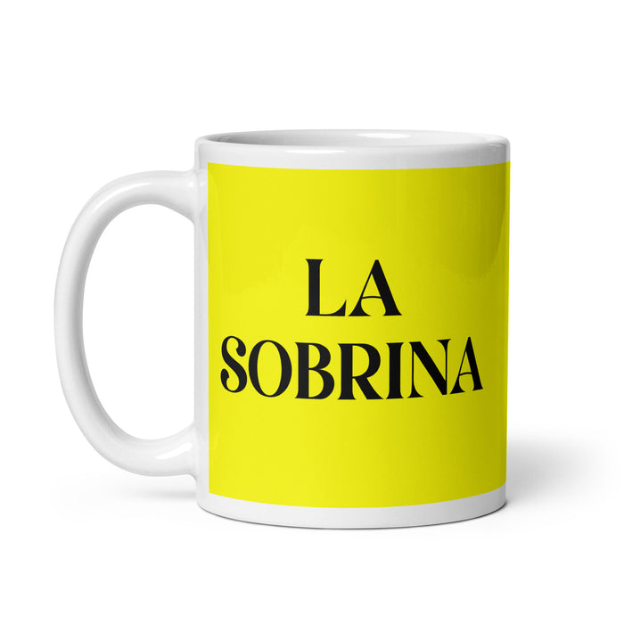 El Primo The Cousin (Female) / The Cousin (Male) Funny Home Office Work Coffee Mug Mexican Spanish Pride Gift White Glossy Cup Yellow Card Mug