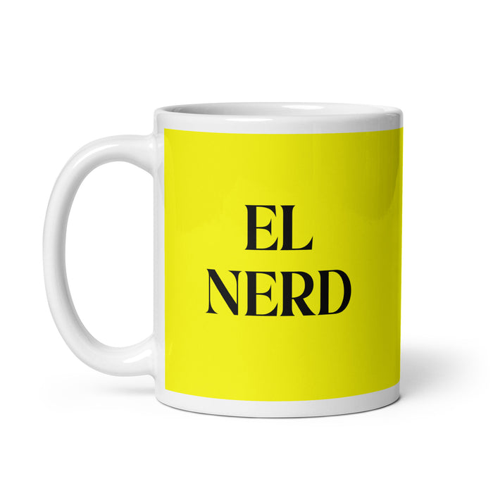 El Nerd The Nerd Funny Home Office Work Coffee Mug Mexican Spanish Pride Gift White Glossy Cup Yellow Card Mug