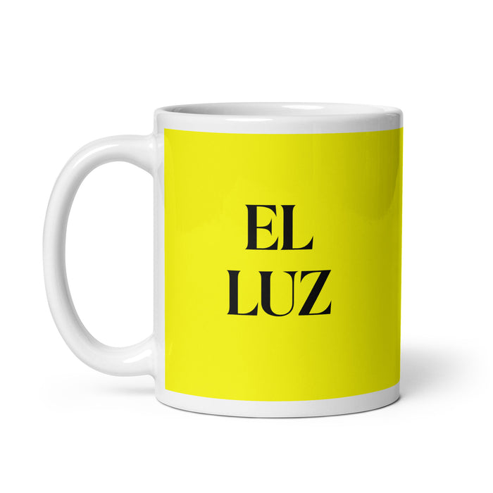 El Luz The Light Funny Home Office Work Coffee Mug Mexican Spanish Pride Gift White Glossy Cup Yellow Card Mug