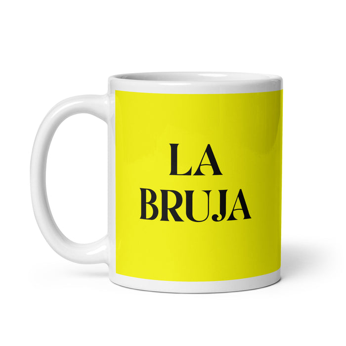 La Bruja The Witch / Wizard Funny Home Office Work Coffee Mug Mexican Spanish Pride Gift White Glossy Cup Yellow Card Mug