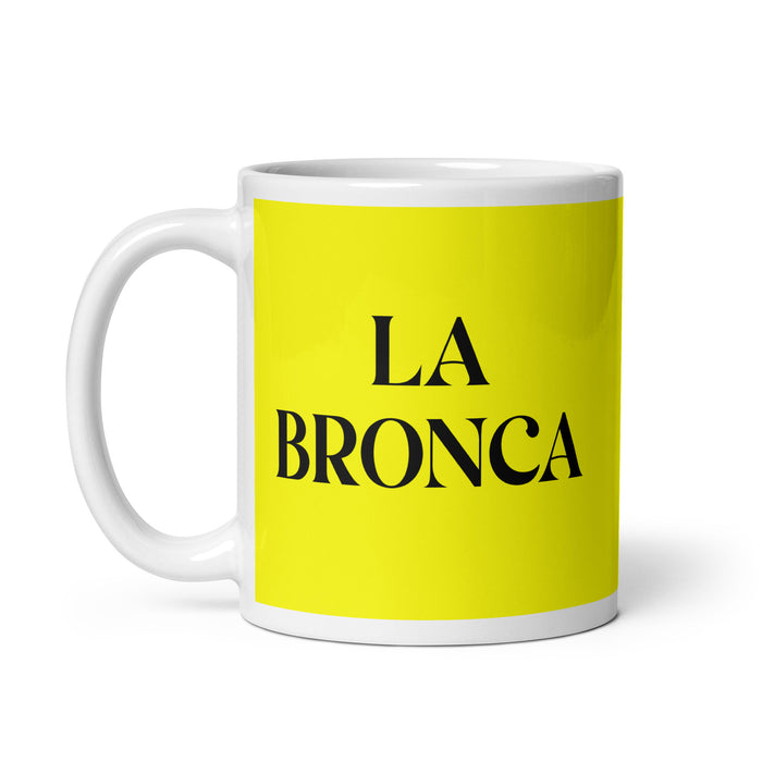 La Bronca The Troublesome Funny Home Office Work Coffee Mug Mexican Spanish Pride Gift White Glossy Cup Yellow Card Mug