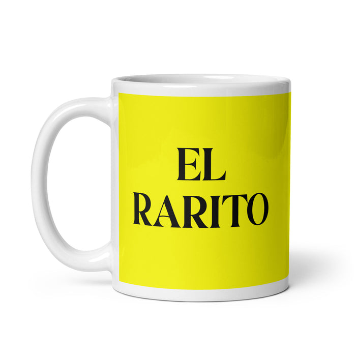 El Rarito The Weird One Funny Home Office Work Coffee Mug Mexican Spanish Pride Gift White Glossy Cup Yellow Card Mug