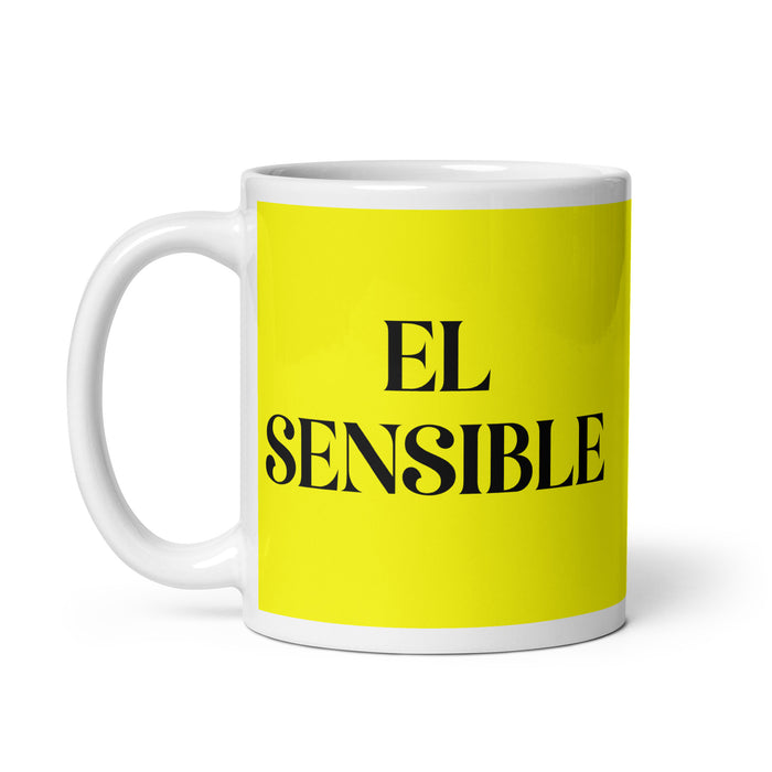 El Sensible The Sensitive One Funny Home Office Work Coffee Mug Mexican Spanish Pride Gift White Glossy Cup Yellow Card Mug