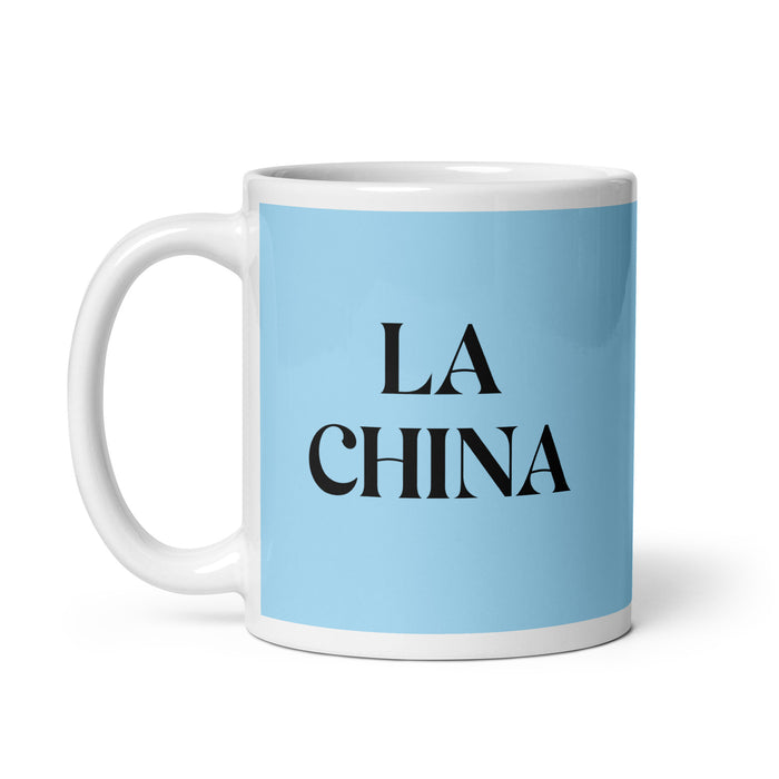 La China The Chinese Funny Home Office Work Coffee Mug Mexican Spanish Pride Gift White Glossy Cup Sky Blue Card Mug