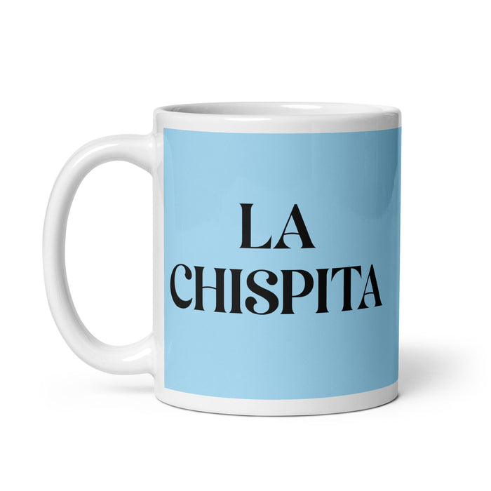 La Chispita The Little Spark Funny Home Office Work Coffee Mug Mexican Spanish Pride Gift White Glossy Cup Sky Blue Card Mug