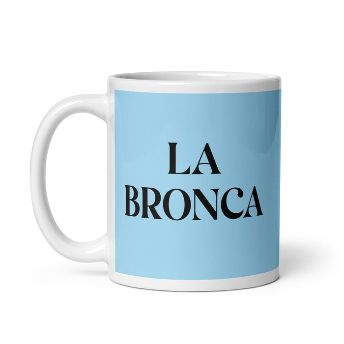 La Bronca The Troublesome Funny Home Office Work Coffee Mug Mexican Spanish Pride Gift White Glossy Cup Sky Blue Card Mug