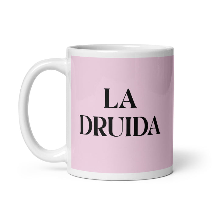 La Druida The Druid Funny Home Office Work Coffee Mug Mexican Spanish Pride Gift White Glossy Cup Light Pink Card Mug