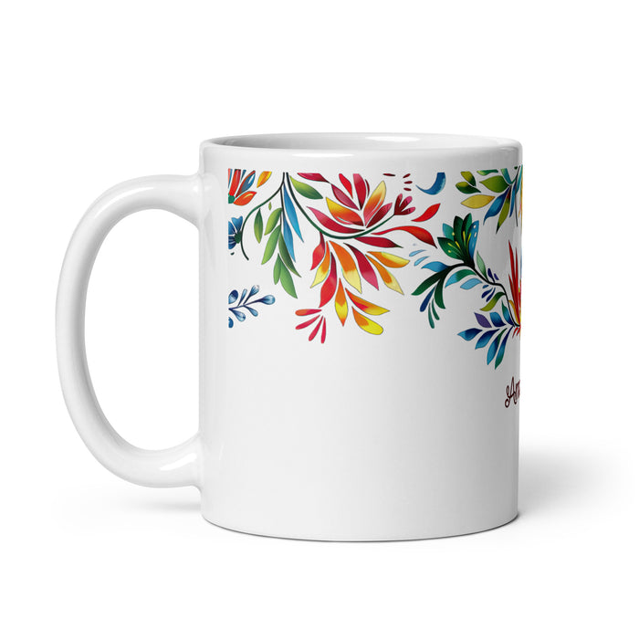 Taza de café exclusiva con nombre de Amanda, obra de arte para el hogar, la oficina, el trabajo, regalo de orgullo mexicano y español, taza blanca brillante con caligrafía única en su tipo | A4