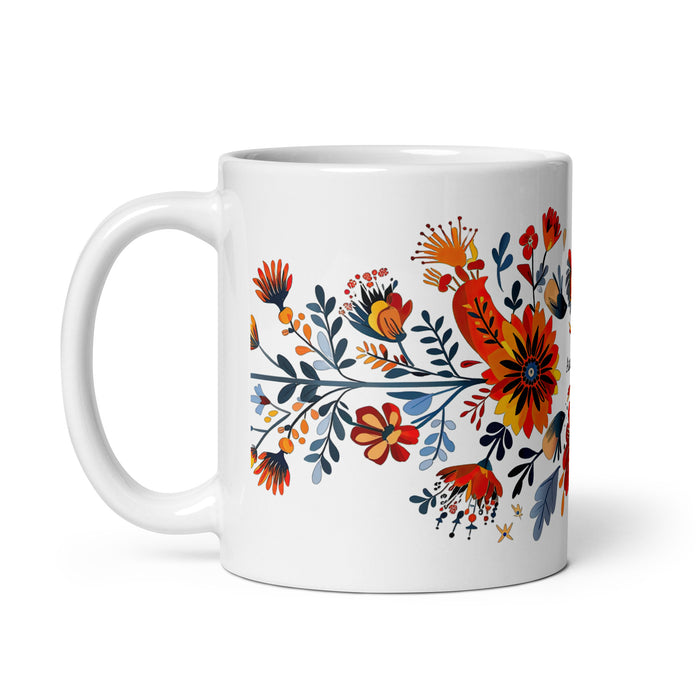 Taza de café exclusiva con nombre de Ana Paula, para el hogar, la oficina, el trabajo, regalo de orgullo mexicano y español, taza blanca brillante con caligrafía única en su tipo | A13