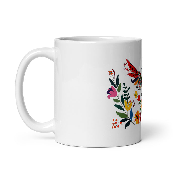 Tasse à café exclusive avec nom d'Andrew, tasse à café pour le travail à domicile, tasse cadeau de fierté espagnole mexicaine, tasse blanche brillante avec calligraphie unique en son genre | A4