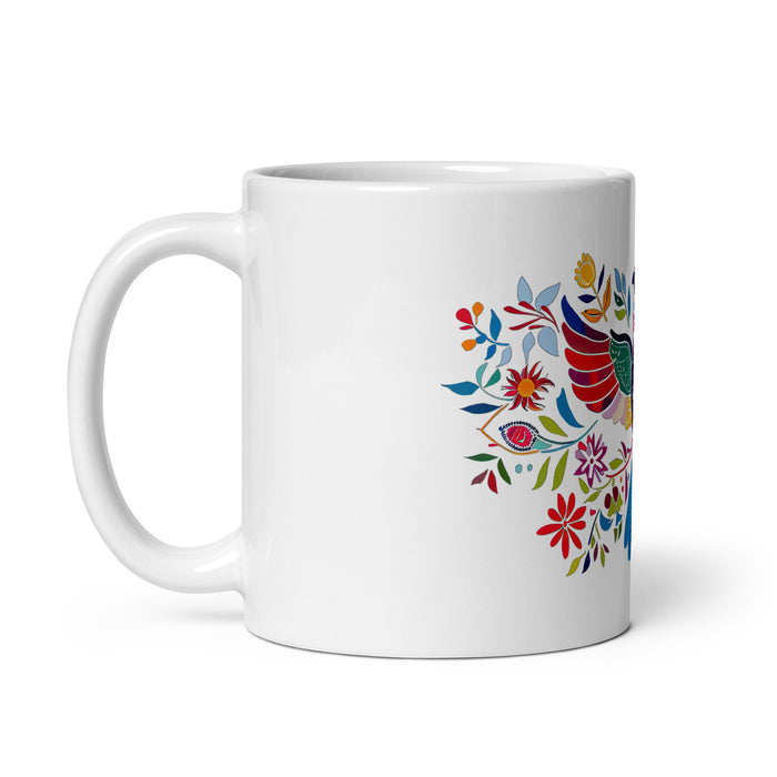 Tasse à café avec nom exclusif Aníbal, tasse à café pour le travail à domicile, la fierté espagnole mexicaine, tasse cadeau, calligraphie unique, tasse blanche brillante | A4