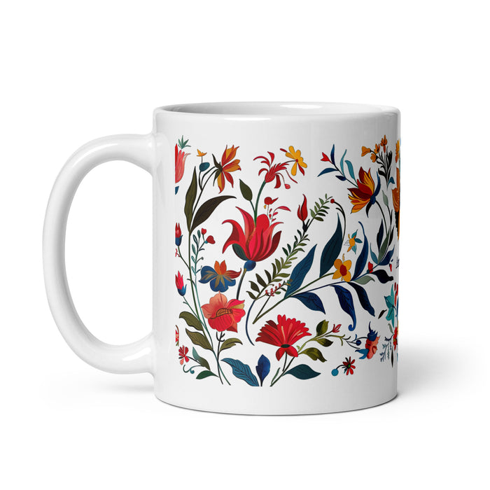 Tasse à café avec nom exclusif Annabelle, tasse à café pour le travail à domicile, la fierté mexicaine et espagnole, tasse à calligraphie unique, blanche et brillante | A8