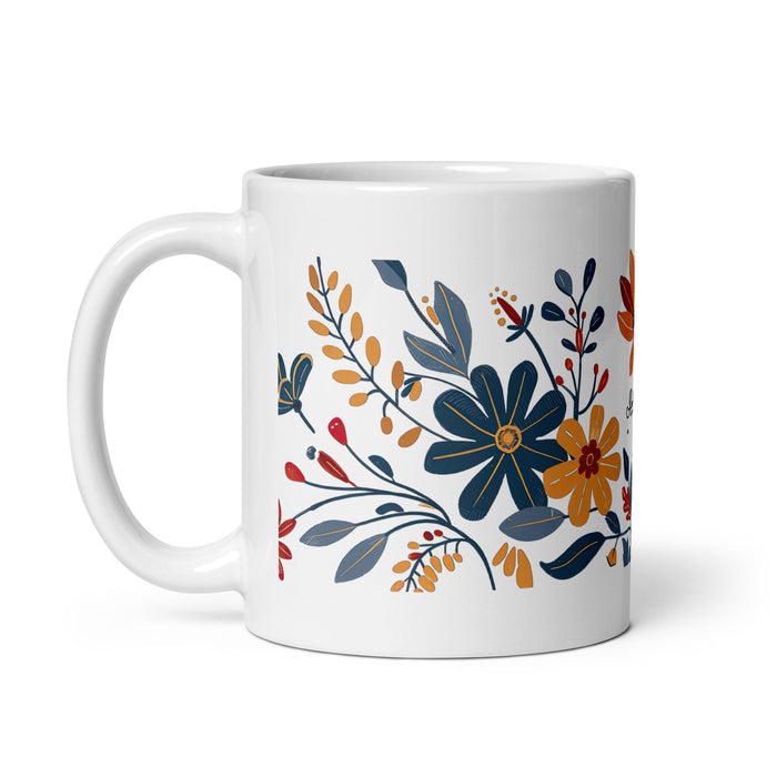 Taza de café exclusiva con nombre de Antonella, para el hogar, la oficina, el trabajo, regalo de orgullo mexicano y español, taza blanca brillante con caligrafía única en su tipo | A2