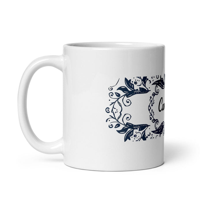 Tasse à café exclusive Mar avec nom, tasse à café pour le travail à domicile, tasse cadeau de fierté espagnole mexicaine, tasse blanche brillante avec calligraphie unique en son genre | M3